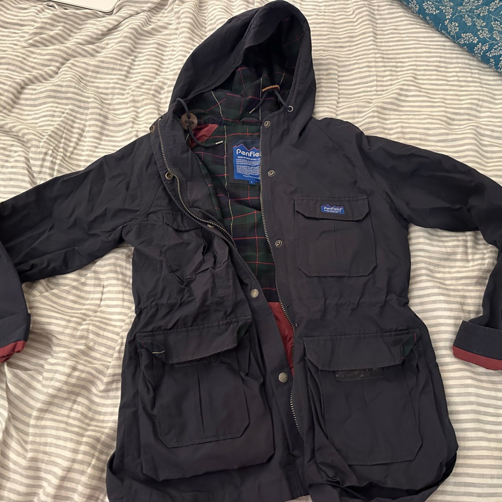 Madewell x Penfield® Rain Jacket (navy, size large / L)